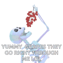 Skeleton Grapes GIF - Skeleton Grapes Eating GIFs