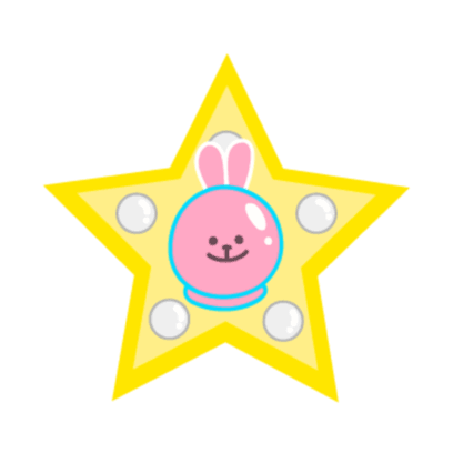 Pink Rabbit Sticker - Pink Rabbit Star Stickers