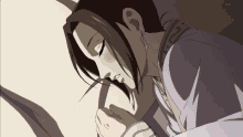a cartoon drawing of a woman sleeping with her eyes closed and the number 12 on her neck
