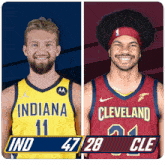 Indiana Pacers (47) Vs. Cleveland Cavaliers (28) First-second Period Break GIF - Nba Basketball Nba 2021 GIFs