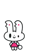 a cartoon bunny with wings and a pink heart in its mouth .