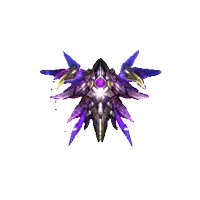 a computer generated image of a creature with purple wings