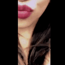 bright red lipstick kissing