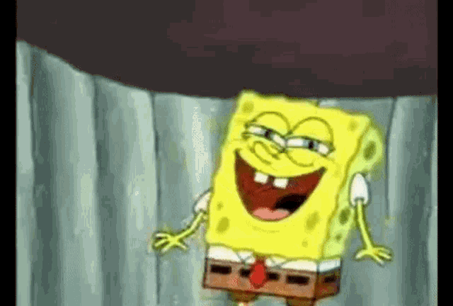 spongebob about to laugh