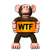 Wtf Sticker Monkey Sticker - Wtf Sticker Monkey Wtf Stickers