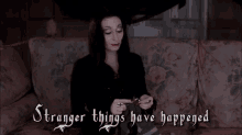 Stranger Things Have Happened - The Addams Family GIF - Addams Family The Addams Family Morticia Addams GIFs