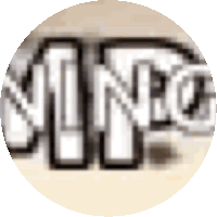 a close up of the word nfc in a circle on a white background .