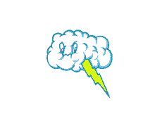 Angry Cloud Thunder Bolt GIF