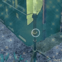 a picture of a pole with a circle around it that says picmix on it