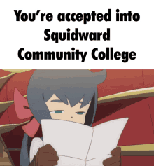Squidward Squidward College GIF