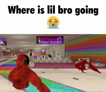 where is lil bro going is written on a screen
