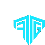 a blue logo on a white background that looks like a shield with the letter g on it .