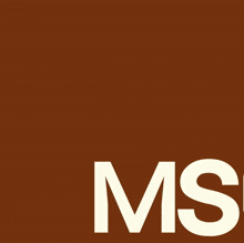 a brown background with the white letter ms on it