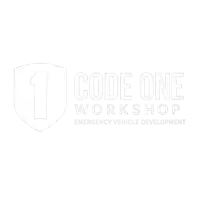 the logo for the code one workshop emergency vehicle development