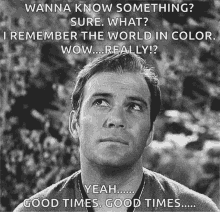 Captain Kirk Look Up GIF