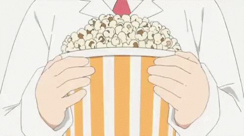 Anime Student Eating Popcorn GIF | GIFDB.com