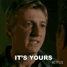 Its Yours Johnny Lawrence GIF - Its Yours Johnny Lawrence William Zabka GIFs