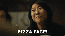 Pizza Face Vivian Wang GIF - Pizza Face Vivian Wang Chris Wang GIFs