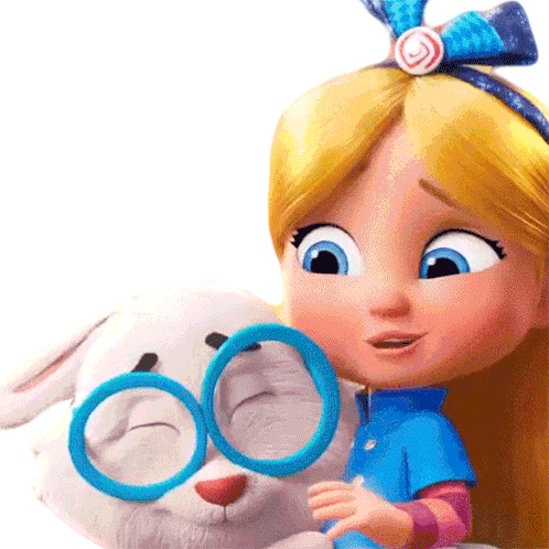 Hugging Alice Sticker - Hugging Alice Fergie The White Rabbit Stickers