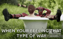 Deadpool Wade Wilson GIF - Deadpool Wade Wilson Tub GIFs