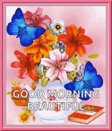 Good Morning Flowers GIF - Good Morning Flowers Butterfly GIFs