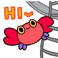 Hi Crabby Crab Sticker - Hi Crabby Crab Pikaole Stickers