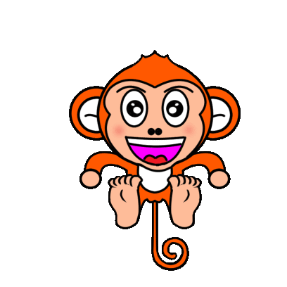 Monkey Animal Sticker