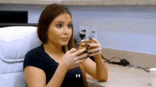 She Cray Cray On The Phone GIF - She Cray Cray On The Phone Nods GIFs