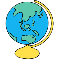 Globe Earth Sticker