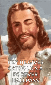Jesus Christ Wink GIF - Jesus Christ Wink Smile GIFs