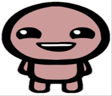a cartoon character with a black circle around his head and a smile on his face