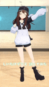 a girl in a white hoodie and black shorts dancing in a dance studio
