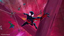 jumping miles morales spider man spider man across the spider verse chasing
