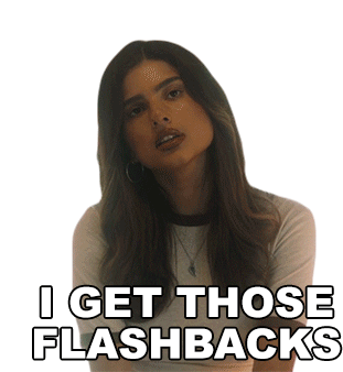 I Get Those Flashbacks Renforshort Sticker - I Get Those Flashbacks Renforshort Lauren Isenberg Stickers