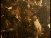 a blurry picture of a crowd of people dancing in a dark room