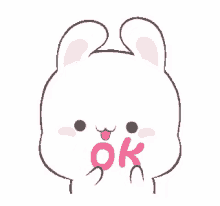 bunny cute kawaii okay ok