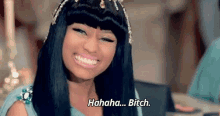 Nicki Minaj Forced Smile GIF - Nicki Minaj Forced Smile Fake Smile GIFs