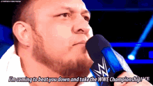 Samoa Joe Beat You Down GIF - Samoa Joe Beat You Down Wwe Championship GIFs