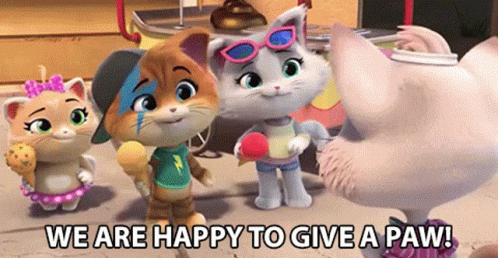 we-are-happy-to-give-a-paw-helpful-cats.gif