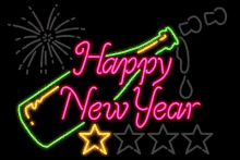 happy new year fireworks animated text 2018