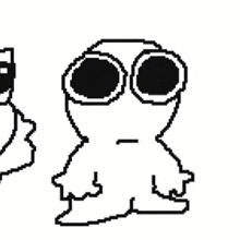 a black and white drawing of a cartoon character wearing sunglasses and giving a thumbs up .