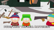Dude What The Hell Happened Cartman GIF