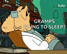 Sleeping Professor Hubert J Farnsworth GIF - Sleeping Professor Hubert J Farnsworth Futurama GIFs
