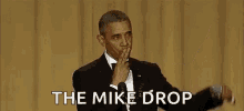 Barack Obama Micdrop GIF - Barack Obama Micdrop Swag GIFs