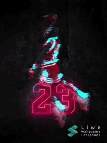 a poster of michael jordan with the number 23