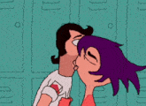 a cartoon drawing of a man and a woman standing next to each other