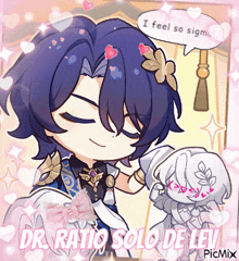 a picture of a boy with a speech bubble saying i feel so sigma