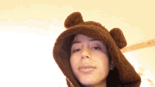 Bear Suit Bear Hoodie GIF - Bear Suit Bear Hoodie Feeling Cute GIFs