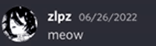 a black and white image of a girl with the words zlpz 06/26/22 meow