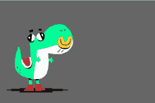 a cartoon of a bird with a big beak
